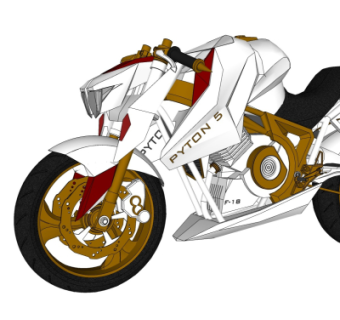 现代摩托车su模型