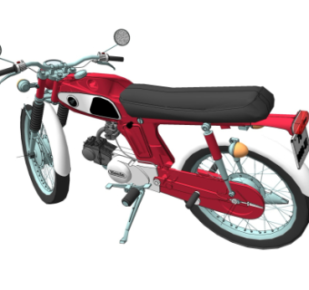 现代摩托车su模型