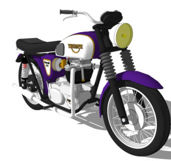 现代摩托车su模型