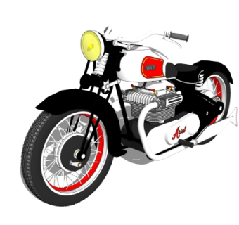 现代摩托车su模型