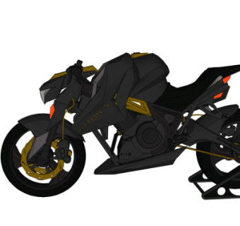 现代摩托车su模型