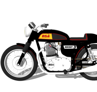 现代摩托车su模型