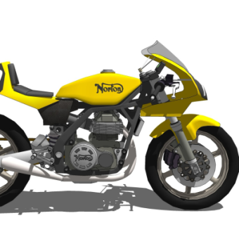 现代摩托车su模型