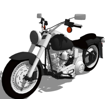 现代摩托车su模型