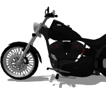 现代摩托车su模型