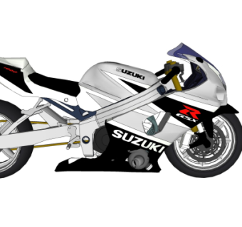 现代摩托车su模型