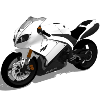 现代摩托车su模型
