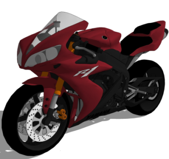 现代摩托车su模型