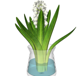 现代花瓶花卉su模型