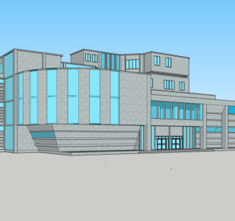 现代办公楼su模型