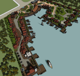 现代码头规划su模型