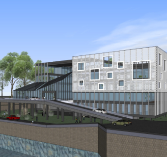 现代度假酒店su模型