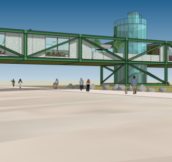 工业风饭店su模型