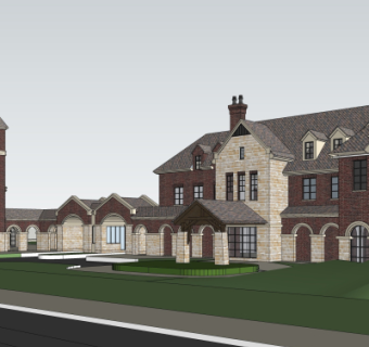 欧式酒店su模型