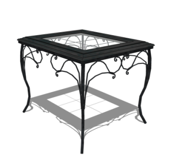 欧式金属休闲桌su模型