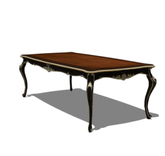 欧式实木茶几su模型