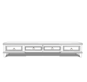 简欧电视柜su模型