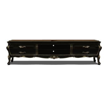 欧式电视柜su模型