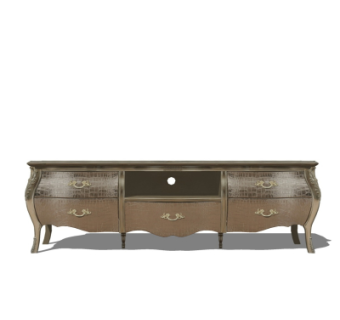 欧式电视柜su模型