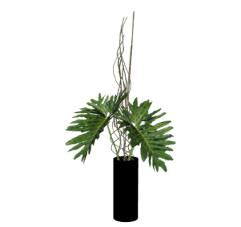 现代绿植花瓶su模型