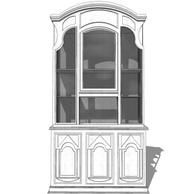欧式装饰柜酒柜su模型