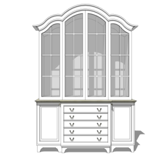 欧式装饰柜酒柜su模型