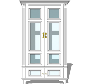 欧式衣柜su模型