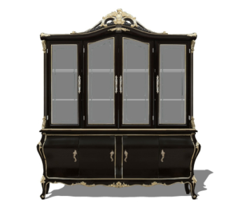 欧式装饰柜su模型