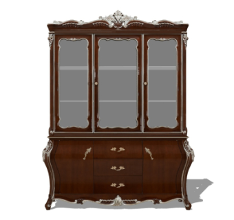 欧式装饰柜su模型