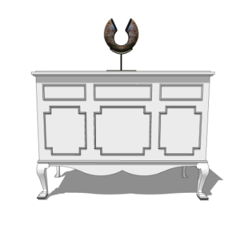 欧式边柜su模型