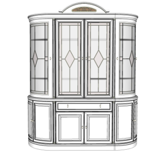 欧式装饰柜su模型