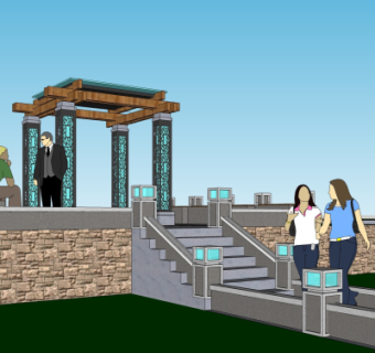 新中式凉亭su模型