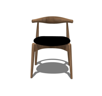 北欧实木单椅su模型