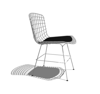 现代金属单椅su模型