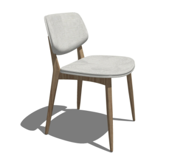 北欧单椅su模型