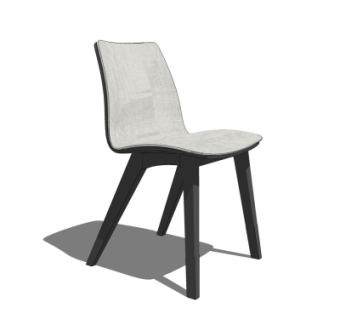 北欧靠背单椅su模型