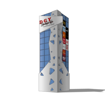 现代指示牌su模型