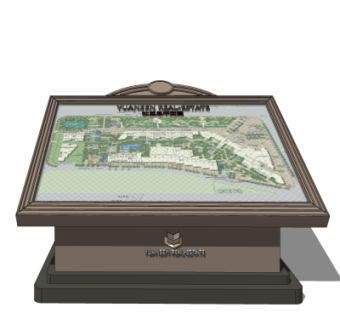 现代指示路牌su模型