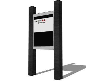 现代指示牌su模型