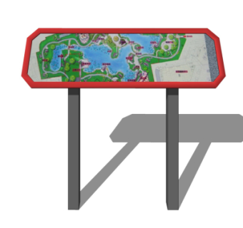 现代指示牌su模型