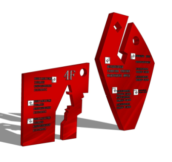 现代指示牌su模型