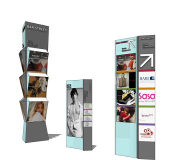 现代指示牌su模型