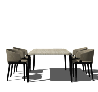 现代餐桌椅su模型