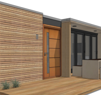 现代别墅门头su模型