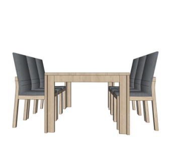 现代餐桌椅su模型