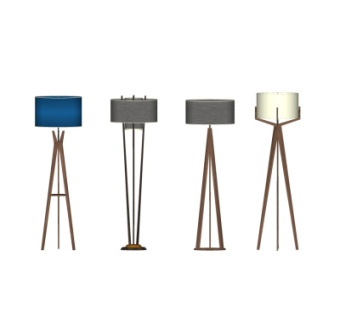 北欧落地灯su模型