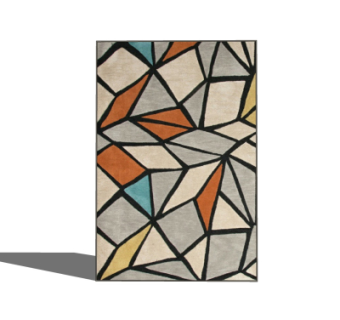 现代布艺地毯su模型