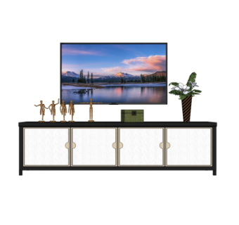 现代电视柜su模型