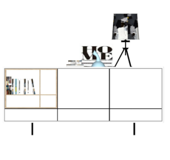 现代边柜su模型