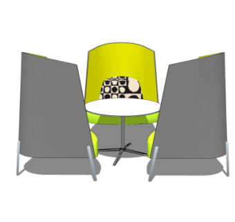 现代休闲桌椅su模型